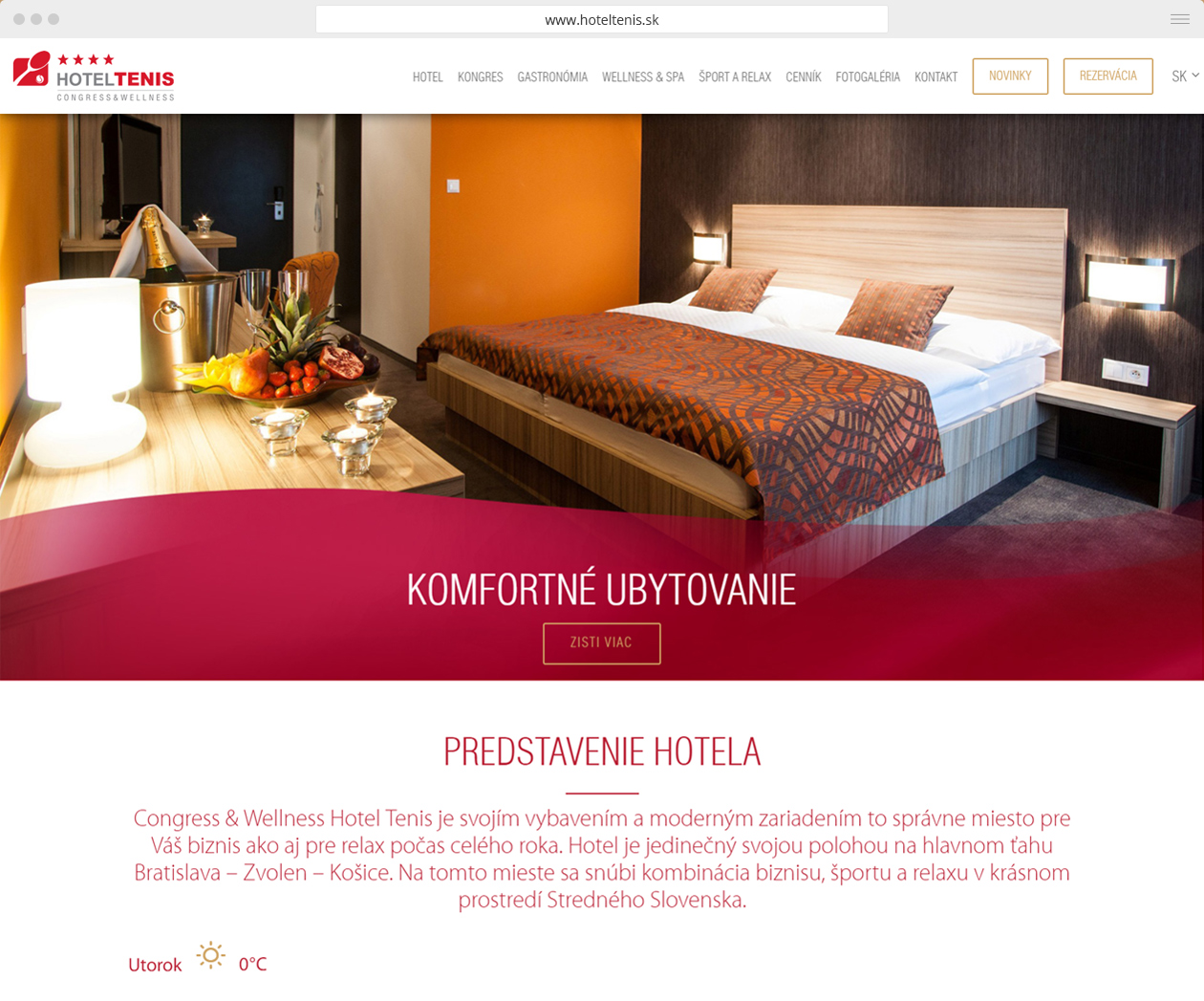 webdesign Hotel Tenis
