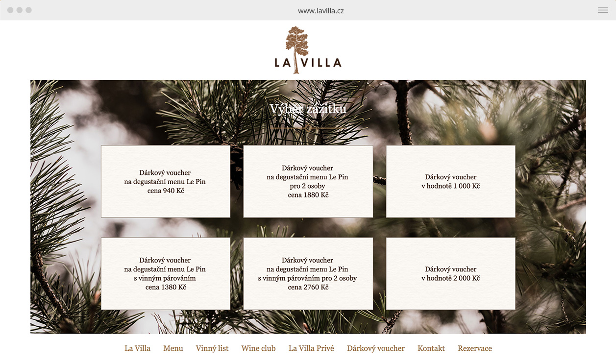 webdesign LA VILLA RESTAURANT
